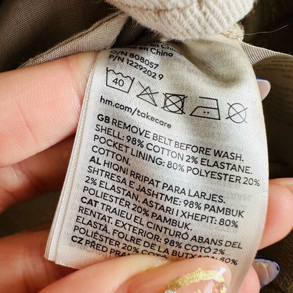 NWT H&M Divided Belted Cargo Mini Skirt – Khaki Tan – Size 2 (Fits Small) - Picture 6 of 9